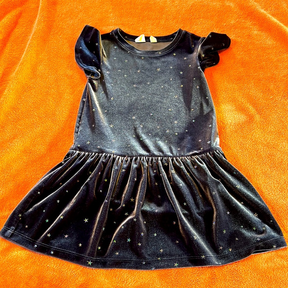 Gap Kids xs winter dress/ top. Navy with silver stars.